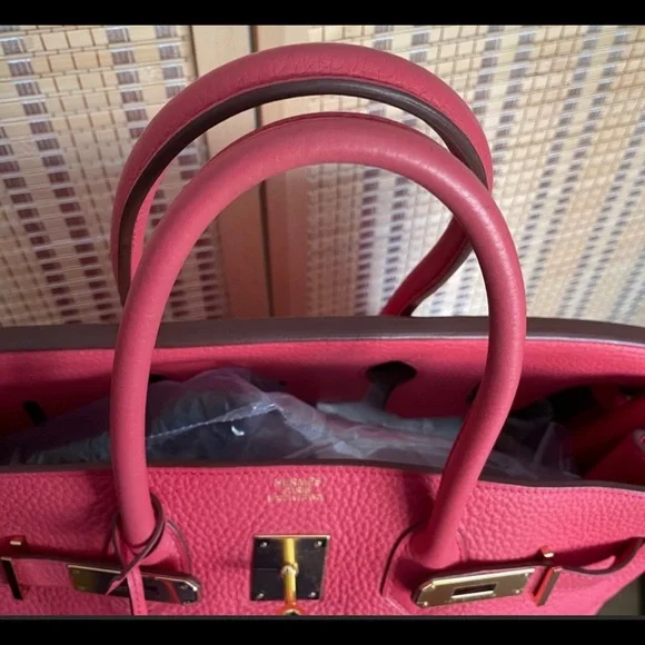 Hermes Birkin bag 🌹Bougainvillier Clemence GHW - Picture 2 of 13